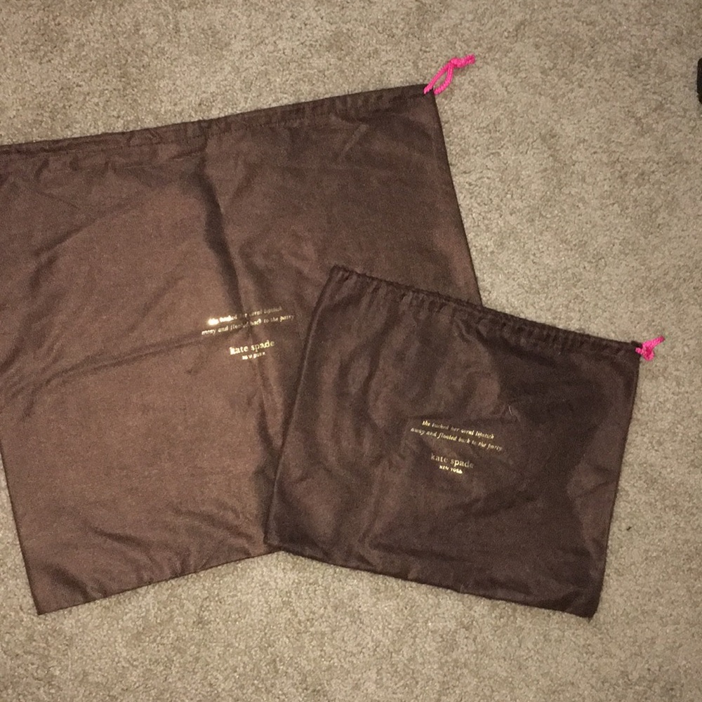 Two Kate spade dust bags